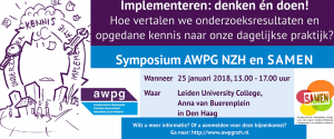 Symposium AWPG NZH en AW Jeugd Samen op 25 januari 2018
